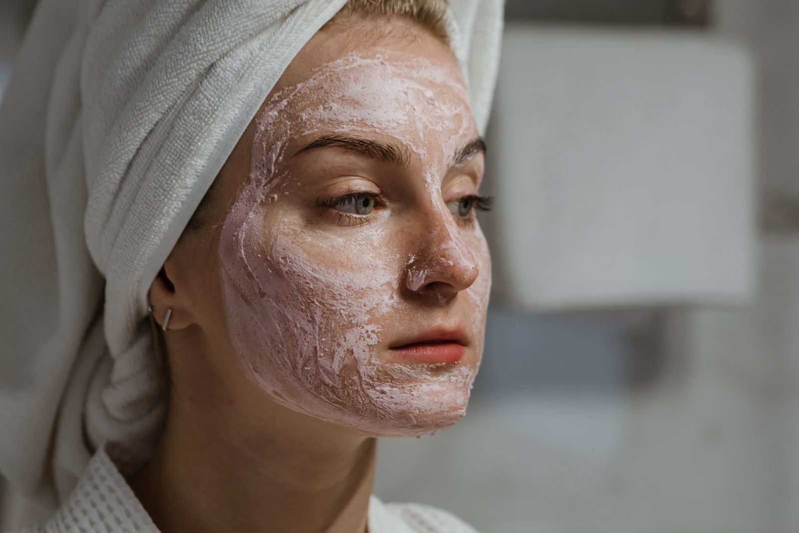 Gentle facial skincare routine