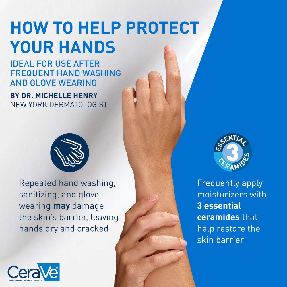 CeraVe Therapeutic Hand Cream brand information panel